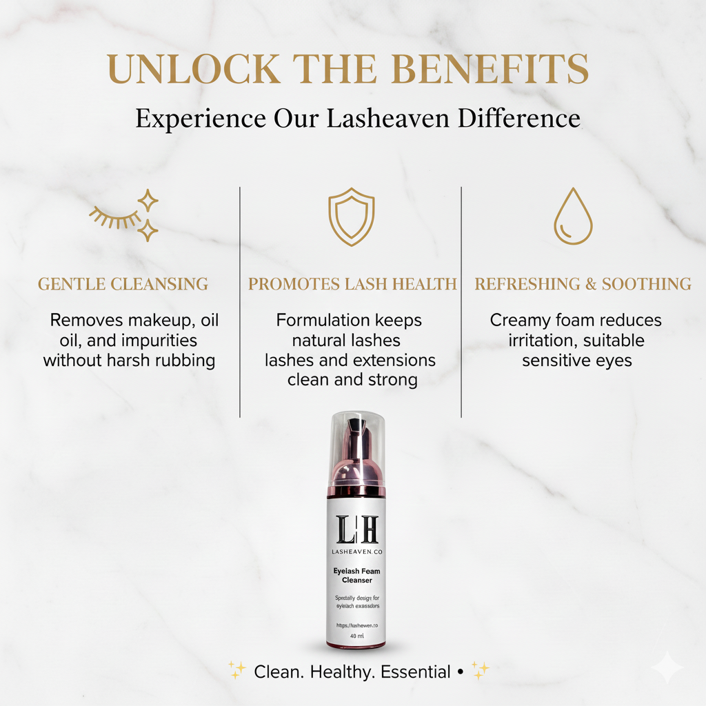 Lash Foam Cleanser – Gentle Daily Cleanse for Lashes &amp; Eyes