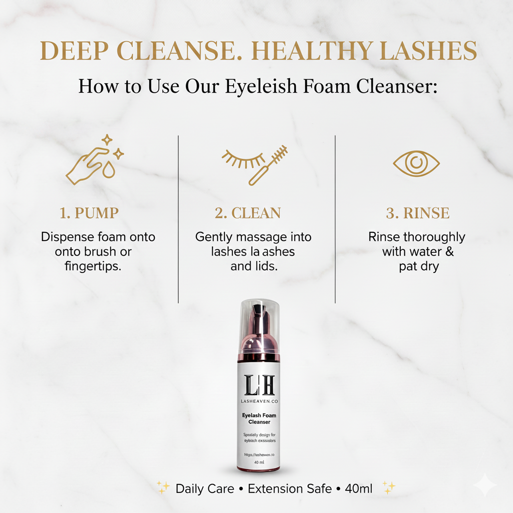 Lash Foam Cleanser – Gentle Daily Cleanse for Lashes &amp; Eyes